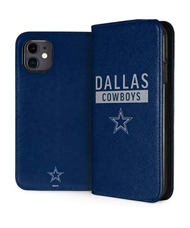 Skinit Folio Phone Case Compatible with iPhone 11 - Officially Licensed NFL Dallas Cowboys Blue Performance Series Design