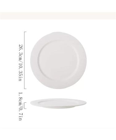 Dinnerware Dishes Plates Steak Plate Western Food Chinese Plate Household White Plate Simple Plate Breakfast Dessert Flat Plate Restaurant Kitchen Plate Dinner Restaurant Family Party Plates (Color : Medium White - Buy Online on SooperMarket.com