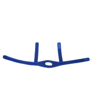 Snore Reduction Device Adjustable Elastic Breathable Soft Anti Snoring Devices Chin Strap for Chin Dislocation Snoring Women Men(Blue)