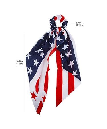 Lux Accessories July 4th American Flag Hair Ties - Navy Blue, Red, White Stars - Buy Online on SooperMarket.com