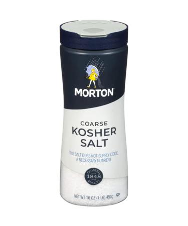 Morton Kosher Salt, Coarse, 16 Ounce