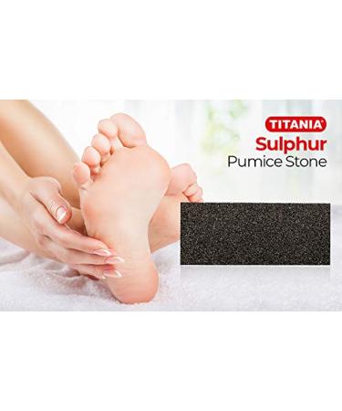 TITANIA Sulphur Pumice - Extra Hard Black 18g | 9.5x4x2 cm | International Shipping Available - Buy Online on SooperMarket.com