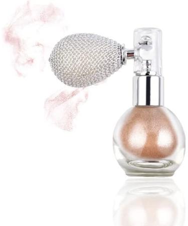 MIESCHER Shimmering Spray Powder Sparkle Powder Glitter Highlighter High Gloss Sparkle Loose Powder Makeup Spray Luminous Highlight for Face Body Hair Women Cosmetic (02 Champagne)