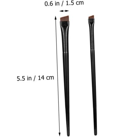 Baluue 3 Sets Eyeliner Brush Makeup Brush Ear Multi Function Eyebrow Brush Black Wood - Buy Online on SooperMarket.com