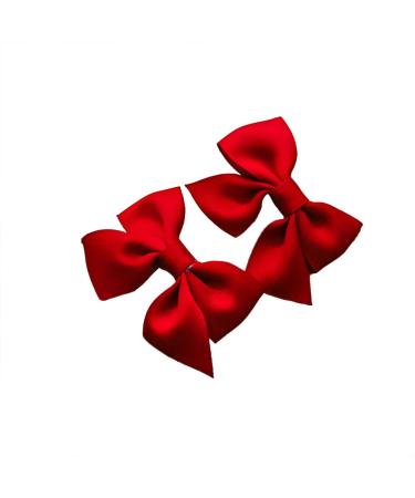 Bow Hair Clips for Girls Red Hair Bow Barrettes for Little Girls Cute Hair Accessories for Girls 2pcs Bowknot Hair Clip