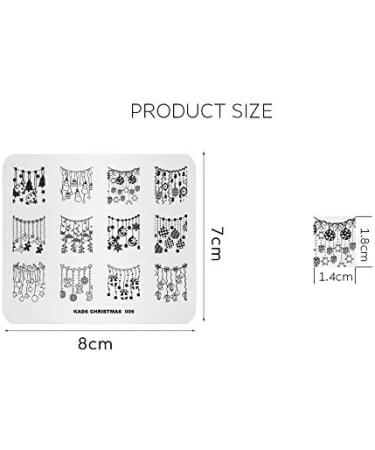 Christmas Theme Nail Art Stamping Plate - Alexnailart CH006 - Buy Online on SooperMarket.com