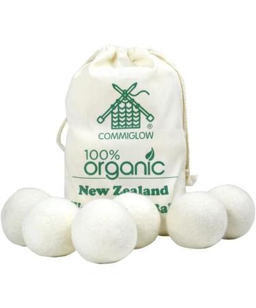 Natural Wool Dryer Balls - Set of 6 | Fabric Softener & Wrinkle Reducer | Eco-Friendly Alternative to Plastic Balls & Liquid Softeners - Buy Online on SooperMarket.com