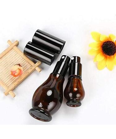 Vasana Amber Glass Spray Bottles - 50ml Fine Mist with Anti-Dust Cap | Ideal for Cosmetics Aromatherapy Essential Oils | Set of 3 - Buy Online on SooperMarket.com