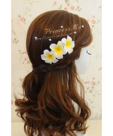 Plumeria Flower Hair Comb - Hawaiian Floral Head Piece for Women & Girls - Buy Online on SooperMarket.com