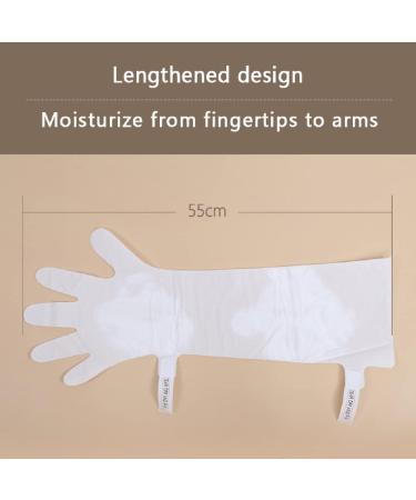 Extra Long Moisturizing Hand Mask Spa Gloves - Whitening & Nourishing 55cm - Vitamin E, Aloe Vera, Shea Butter - Exfoliating for Sensitive/Dry Skin - Buy Online on SooperMarket.com