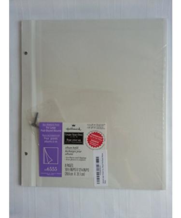 Hallmark Large Choose-Your-Own Album AR6555 Self-Adhesive Refill Pages For Large 2-Ring or Post Bound Albums
