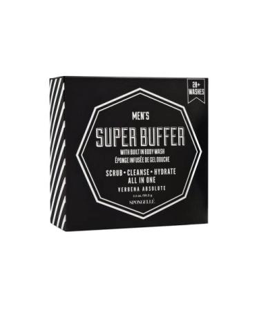 Spongelle Men's Super Buffer Built-In Body Wash (Verbena Absolute)