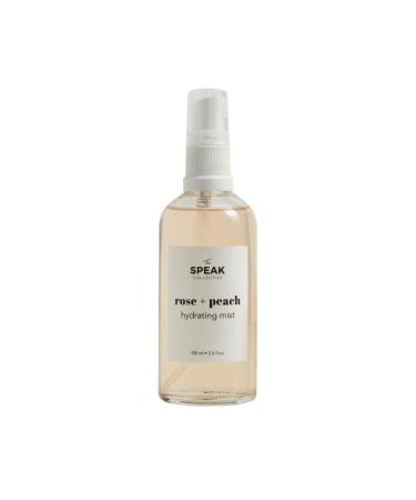 Rose + Peach Hydrating Mist - Hydrate Soften and Calm Skin - Natural Ingredients for Sensitive Skin - 100ml