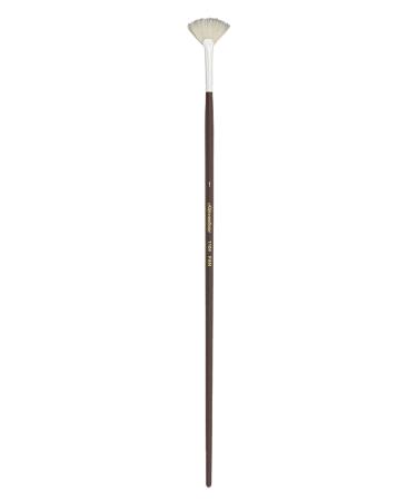 Silver Brush Limited 1104  Silverstone Fan Brush  Oil Paintbrush  Size 1  Long Handle Size 1 Silver