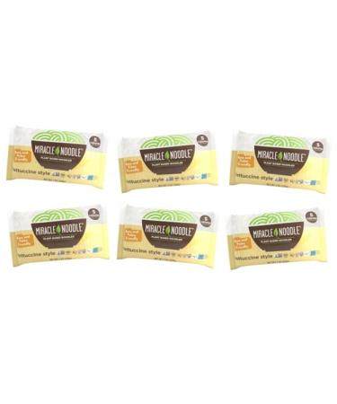 Miracle Noodle Fettuccine Shirataki Noodles - Plant Based Konjac Noodles Fettucine Keto Fettuccine Vegan Gluten-Free Low Carb Pasta Low Calorie Pasta Non-GMO Soy Free Paleo - 7 Oz 6-Pack Fettuccine Pack of 6