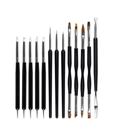 yilin 13X/Set Gel Nail Painting Flower Drawing Pens Multifunctional Double- Nail Pen