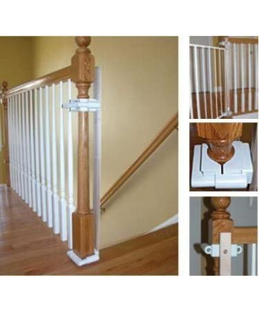 Safety Innovations Stairway Baby Gate Mounting Kit - Fits 2 3/4 to 3 5/8 inch Posts - No Holes, Adhesives, or Screws - Square/Round Tops - 1-Pack - Buy Online on SooperMarket.com
