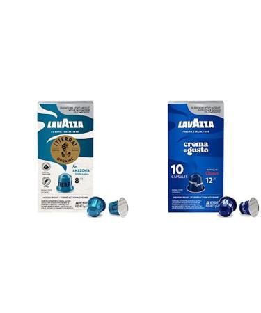Lavazza Tierra for Amazonia Medium Roast Coffee Capsules Compatible with Nespresso Original Machines with Crema E Gusto Medium Roast Coffee Capsules Compatible