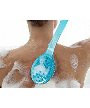 Premium Long Reach Bath Brush with Massager | Exfoliating Spa Type 14.75 - Buy Online on SooperMarket.com