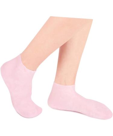 minkissy 2 Pairs Sock Skin Soles Gel Booties Moisturing Foot Moisturizing Foot Moisturizer Spa Stocking Skin Protect Soles Foot Lotion Spa Soften Women's Heel Silicone Gel Pink Sebs - Buy Online on SooperMarket.com