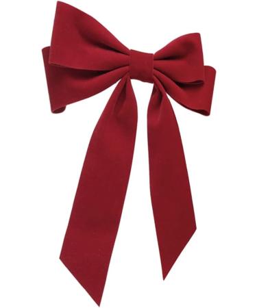 Velvet Hair Bow Clips Large Satin Ribbon Bow Hairpins Bow Hair Barrette for Party Hair Accessories Black Bow Hair Clips Velvet Hair Bow Clips Satin Ribbon Bow Hairpins Red - Buy Online on SooperMarket.com