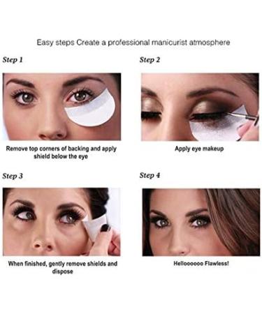100PCS Eyeshadow Pads Stencils Eyeshadow Eye Eyeshadow Gel Pad Patches For False Eyelash Extensions Sticker Lip Makeup(White 1.97inchx2.68inch) - Buy Online on SooperMarket.com