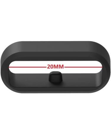 Silicone Fastener Ring 6-Pack for Garmin and Galaxy Watches - Secure Connector Loop for Vivoactive, Fenix, Forerunner, Vivomove Bands - Black - Buy Online on SooperMarket.com