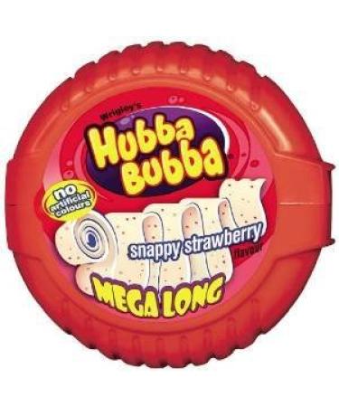 HUBBA Bubba Bubble Tape Snappy Strawberry Bubble Gum 1.8 m