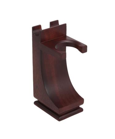 Shaving Brush Stand Shaving Wooden Holder with Non-slip Base for Storing Shaving Brushes Razors Brush Holder