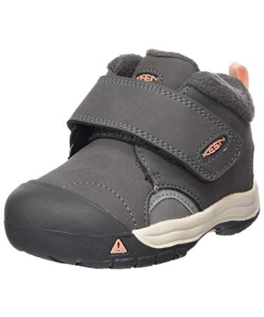 KEEN Unisex-Child Kootenay Iii Mid Waterproof Winter Snow Boot Toddler (1-4 Years) 4 Toddler Steel Grey/Dusty Pink