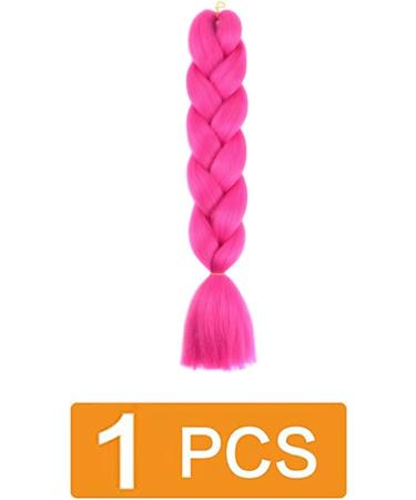 prinfantasy Braiding Hair Long Braid Hair Extensions Synthetic Braiding Hair Hot Pink Halo Hair Extension DIY Braiding Hair Pink Hair Extensions GBBZ018 GBBZ018 24 inch - Buy Online on SooperMarket.com
