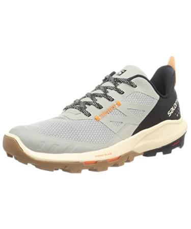 Salomon Men's OUTPULSE Hiking Shoes for Men 10.5 Wrought Iron/Bleached Sand/Vibrant Orange