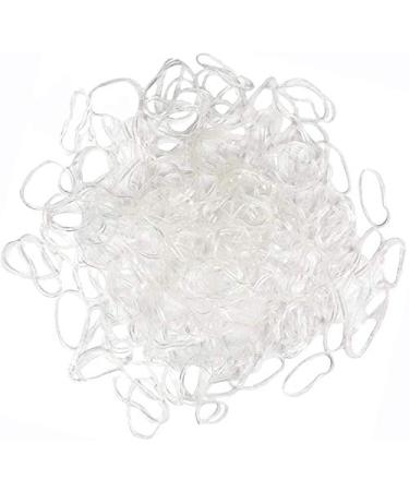 Pack of 250 Braiding Bands. Ultra Elastic Ponytailers. (Clear) by Mytoptrendz