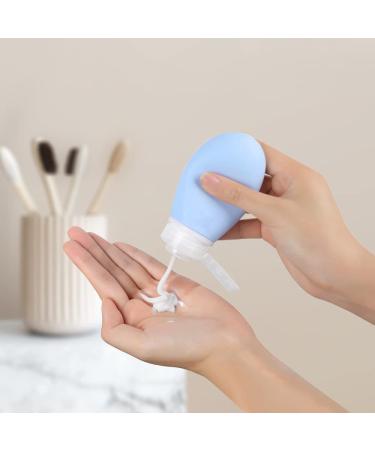 OPRET 4-Piece Silicone Travel Bottles Set - 60ml Leakproof Refillable BPA-Free Containers for Shampoo & Cream - TSA-Approved in Blue Green Pink & Gray - Buy Online on SooperMarket.com