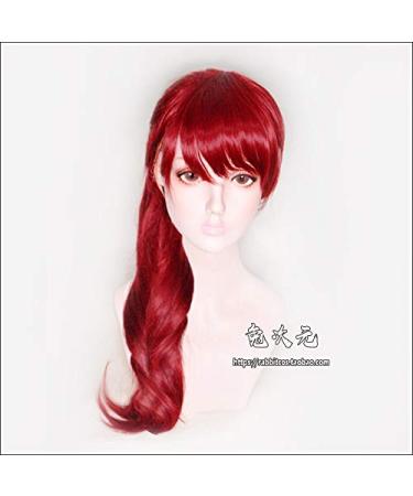 Anime Persona 5 Yoshizawa Kasumi Cosplay Wig | Long Red Ponytail | Heat Resistant Synthetic Hair + Wig Cap - Buy Online on SooperMarket.com