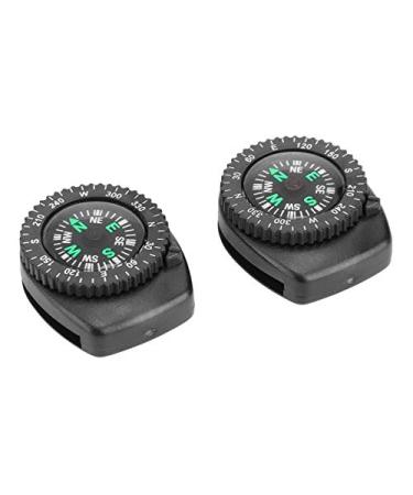 2 Pieces Wrist Compass Portable Watch Strap Filled Compass for Camping Boating