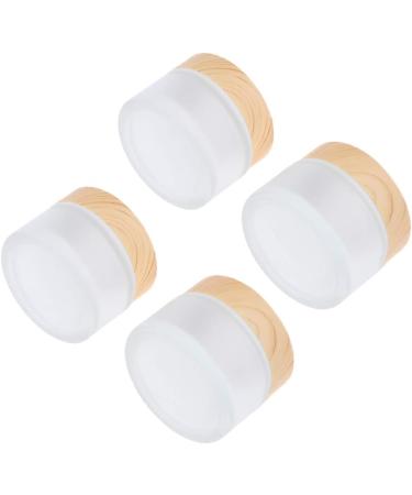 B Blesiya 4 Pieces 50g Empty Glass Cream Jars - Ointment & Cosmetic Containers with Screw Lid for International Shipping - Buy Online on SooperMarket.com