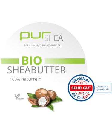 purSHEA - Organic Shea Butter - 100% Natural - Velvety Soft Consistency - Rich Skin Care in Organic Quality - Plastic-Free - 250 ml (Orange) - Buy Online on SooperMarket.com