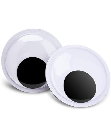 FINGOOO 6 Inch Giant Googly Eyes Large Wiggle Eyes with Self Adhesive for DIY Art Crafts and Christmas Tree Halloween Party Decorations,2 Pieces 6 Inch ,2pcs