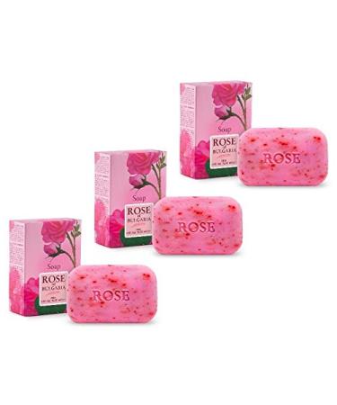 Biofresh Rose of Bulgaria Rose Soap with Natural Rose Water 100 g 3 pieces 100 g (pack of 3)