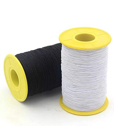 Aura Naturel 2 PCS 0.5mm White and Black Elastic Thread 547 Yard