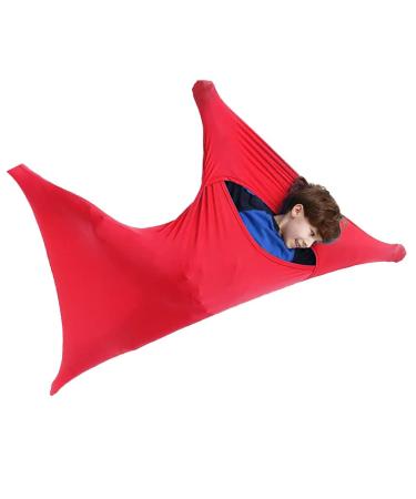 ZYUBOESO Special Supplies Sensory Body Sock Full Body Wrap to Relieve Stress Stretchy Breathable Cozy Sack for Children with Processing Disorderthe (Color : Red Size : M/Medium) M/Medium Red