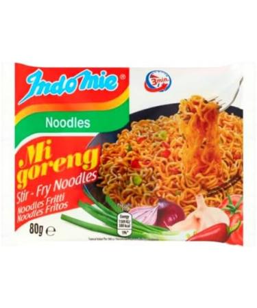 Indomie Mi Goreng Stir Fry Spicy Noodles 80g x20 + Stir Fry Noodles 80g x20 - Mix of 2 Flavors (Total Pack of 40) | Authentic Indonesian Instant Noodles Variety Pack - Buy Online on SooperMarket.com