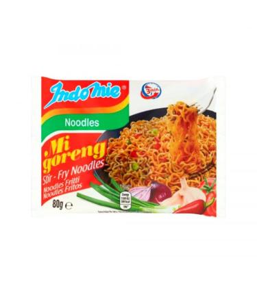 Indomie Mi Goreng Stir-Fry Noodles - Original Flavor 80g (Pack of 10) | Authentic Indonesian Instant Noodles | Versatile Meal Option | Ready in 3 Minutes