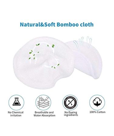 iCosow Reusable Makeup Remover Pads 15 Pcs | Organic Bamboo Cotton Rounds for Face | Wholesale Reusable Cotton Pads - White - Buy Online on SooperMarket.com