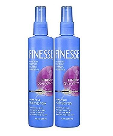 Finesse Finish + Strengthen Extra Hold Hair Spray 8.5 oz - 2 Pack | Non-Aerosol, Long-Lasting Hold - Buy Online on SooperMarket.com