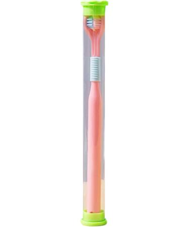 Three-Sided Sensory Toothbrush for Adults | Soft Bristle Travel Toothbrush | Gentle Gum Care - Pink - Buy Online on SooperMarket.com
