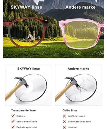 SKYWAY Reading Glasses for Women & Men | Blue Light Blocking Lightweight Anti-Glare Computer & Gaming Readers - 1 Blue 1.5 Diopters - Buy Online on SooperMarket.com