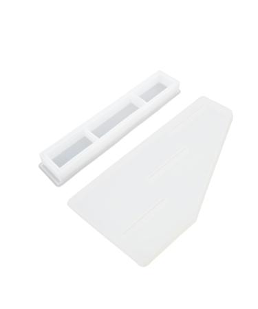 STOBOK 2pcs Cast Making Case Epoxy Diy Crystal Silicone Storage Mold Resin Rack Lipstick White 8x14cm