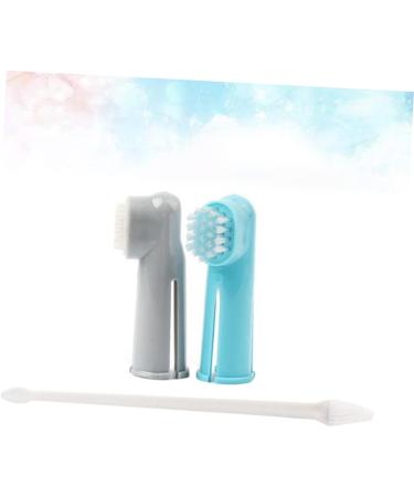 BELLIFFY 2 Set 3pcs Toothbrush for Dog Double Head Pet Toothbrush Cat Toothbrush Finger Toothpaste Toothbrush - Buy Online on SooperMarket.com
